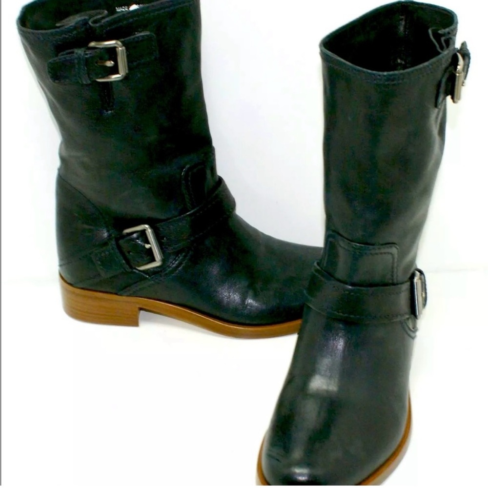 Miu Miu leather moto boots